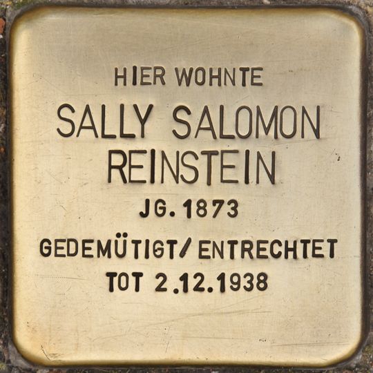 Stolperstein en memoria de Sally Salomon Reinstein