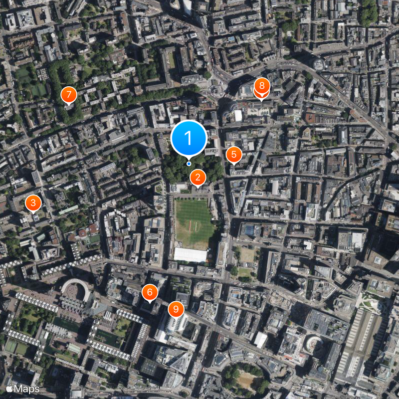 Bunhill Fields Burial Ground Map