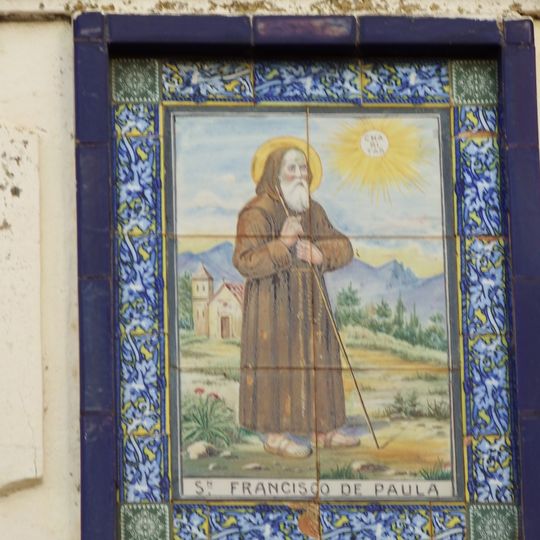 Ceramic panel of Saint Francis of Paula