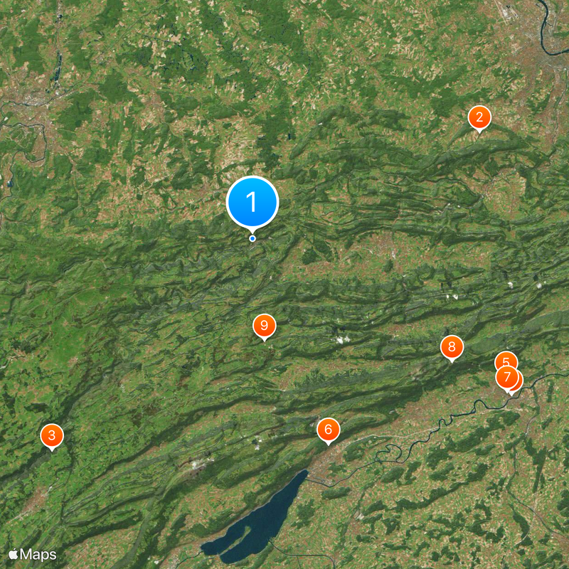 Canton du Jura Carte