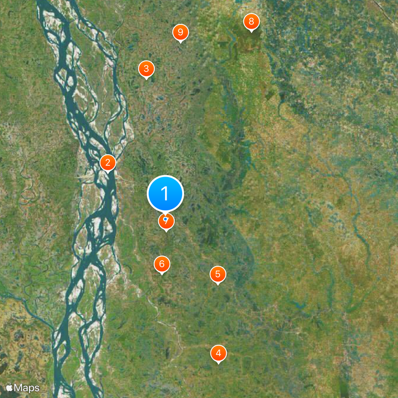 Distretto di Tangail Mappa