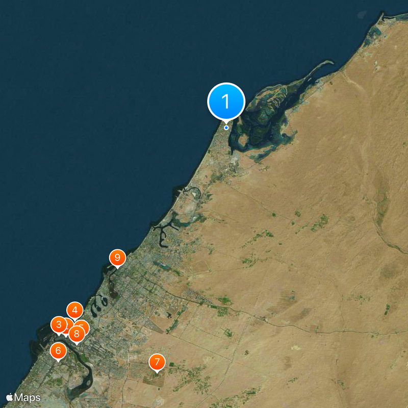 Umm al-Qaiwain Kaart