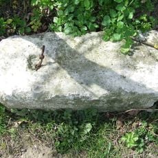 Milestone, by-passed section of A12 now cul-de-sac, c.80yds N of gate blocking vehicle access