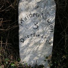 Milestone, 35m W of rail bridge