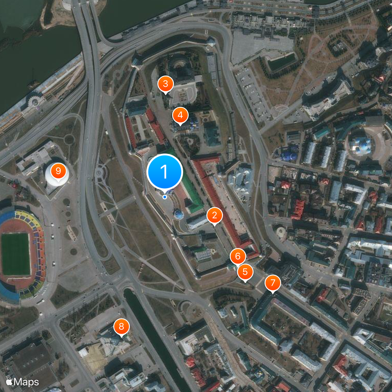 Qol Şärif Mosque Map