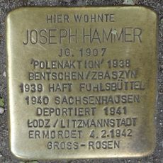 Stolperstein dedicated to Joseph Hammer