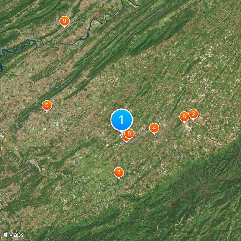 Contea di Greene Mappa