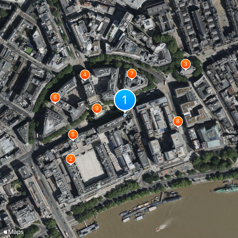 Aldwych tube station Map