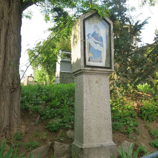 Boží muka u brány do hřbitova v Klatovech