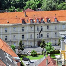 Ursulinenkloster mit Schule, Ummauerung und Lourdeskapelle