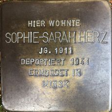 Stolperstein dedicated to Sophie-Sarah Herz