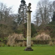 Column With Bust In Garden Of The Courts