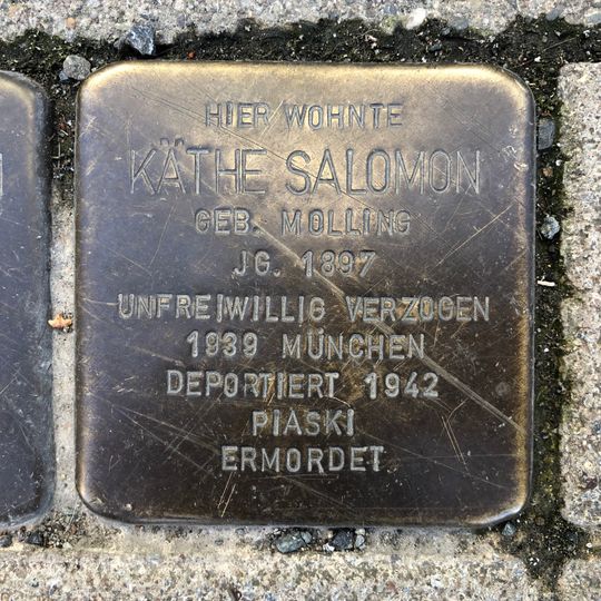 Stolperstein en memoria de Käthe Salomon