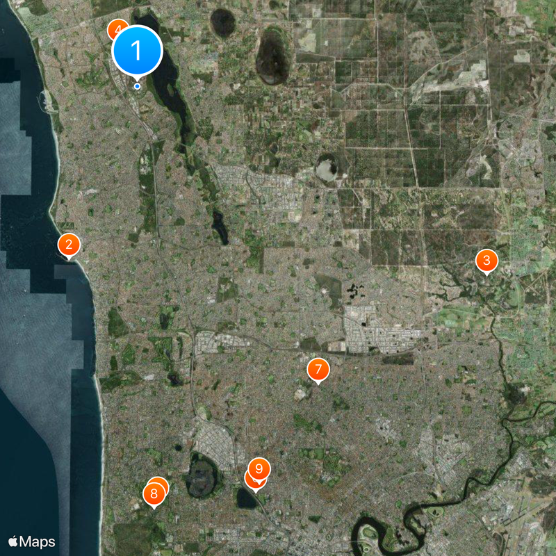 Edith Cowan University Map