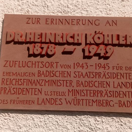 Dr.-Heinrich-Köhler-Gedenktafel