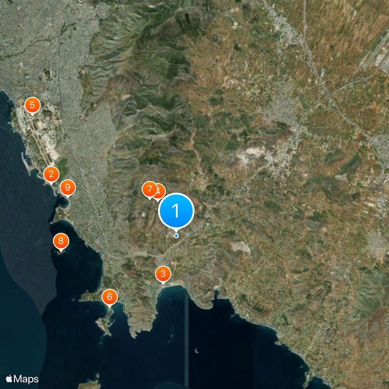 Academia Militar griega Mapa