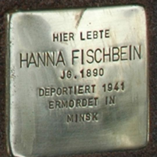 Stolperstein dedicated to Hanna Fischbein