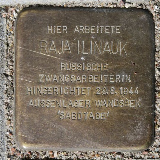 Stolperstein en memoria de Raja Ilinauk