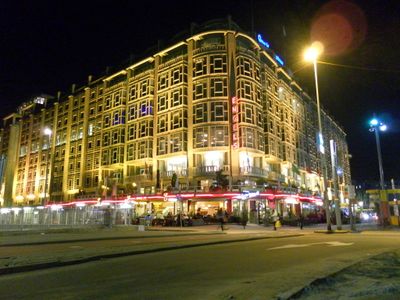At night