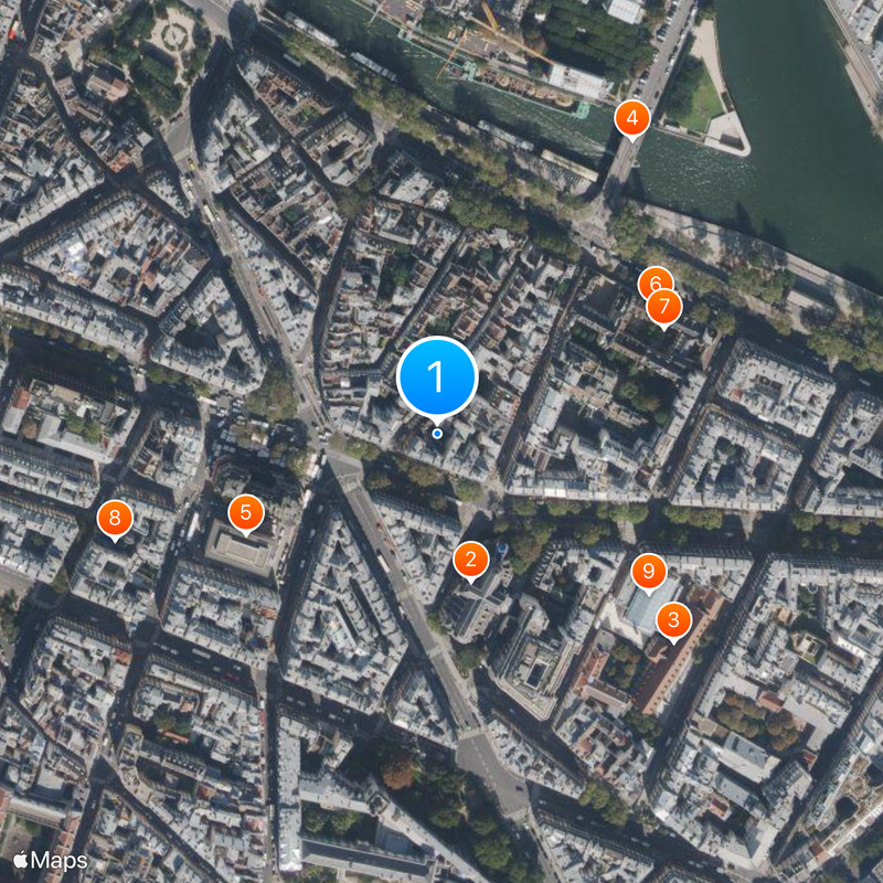 Geography of Paris Map