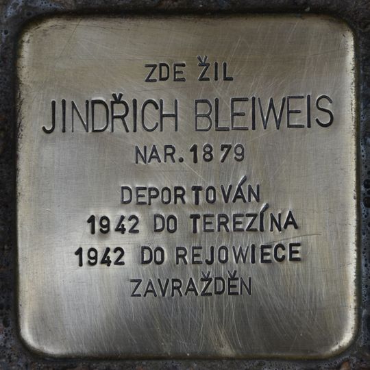 Stolperstein en memoria de Jindřich Bleiweis
