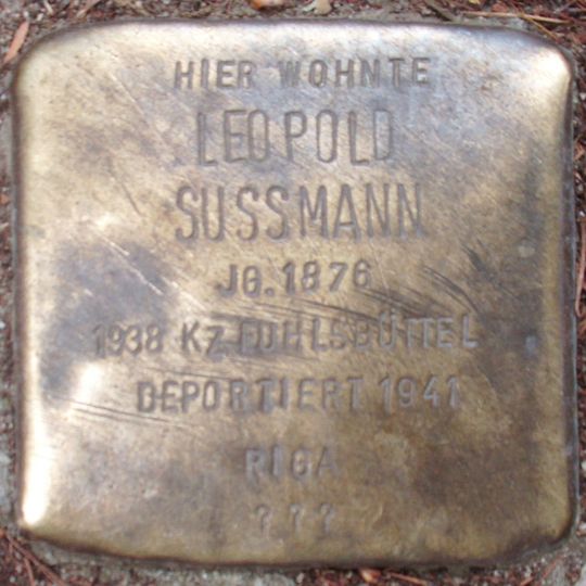Stolperstein en memoria de Leopold Sussmann