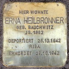 Stolperstein dedicated to Erna Heilbronner