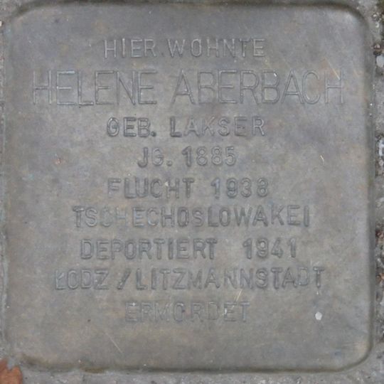 Stolperstein dedicated to Helene Aberbach