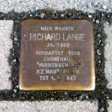 Stolperstein à la mémoire de Richard Lange