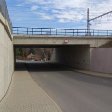 Railway bridge over Na Spojce street in Úvaly