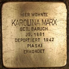 Stolperstein dedicated to Karolina Marx