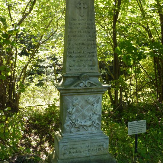 Pomník padlým z bitvy u Studence 1757 v Lísce u České Kamenice