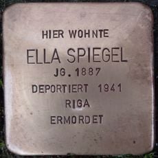 Stolperstein dedicated to Ella Spiegel