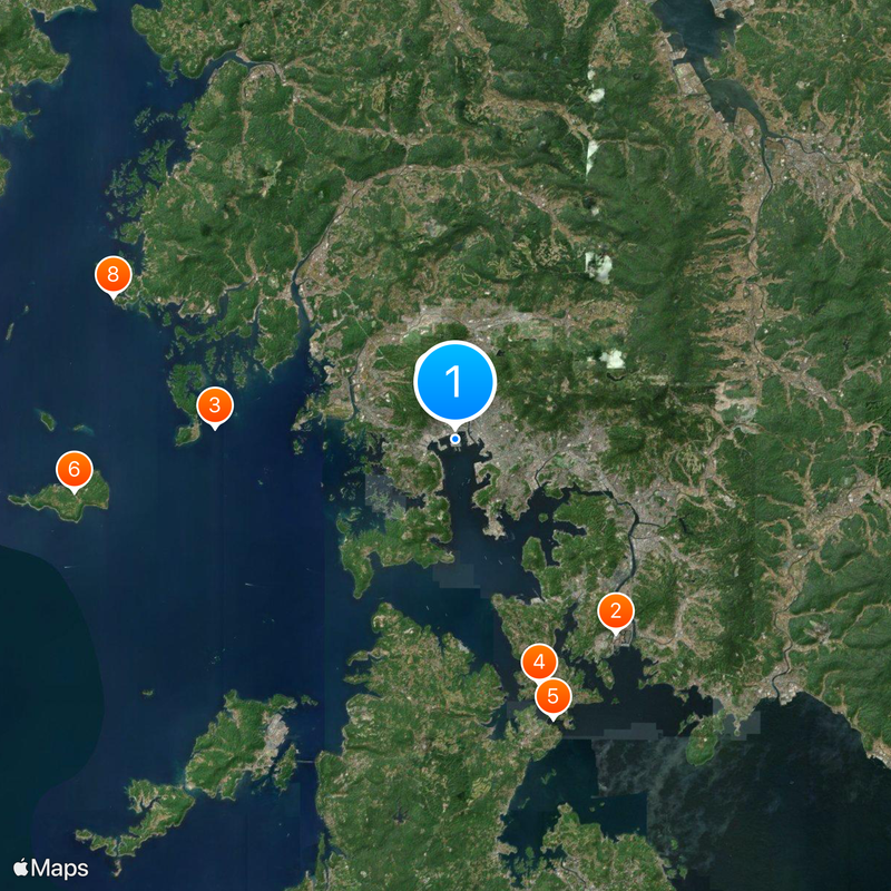 JMSDF Sasebo Naval Base Mapa