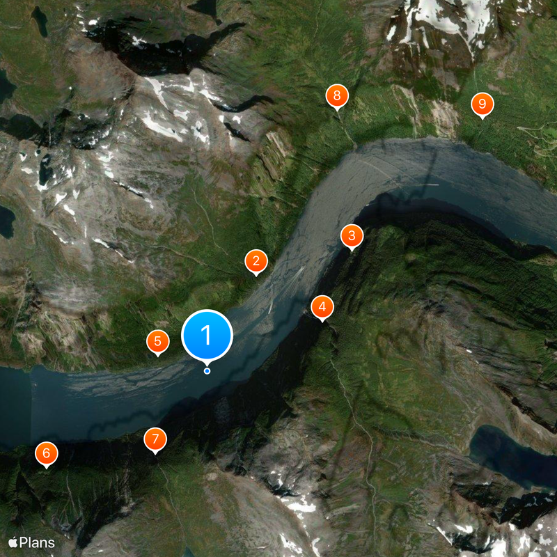 Geirangerfjord Kaart