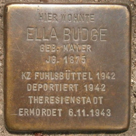 Stolperstein à la mémoire d’Ella Budge