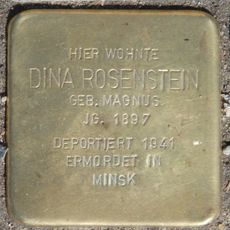Stolperstein dedicated to Dina Rosenstein
