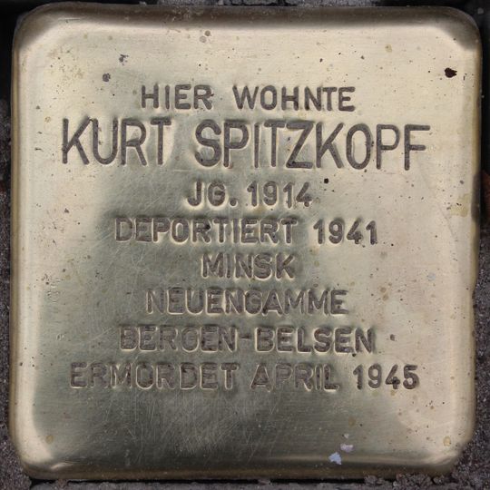 Stolperstein für Kurt Spitzkopf