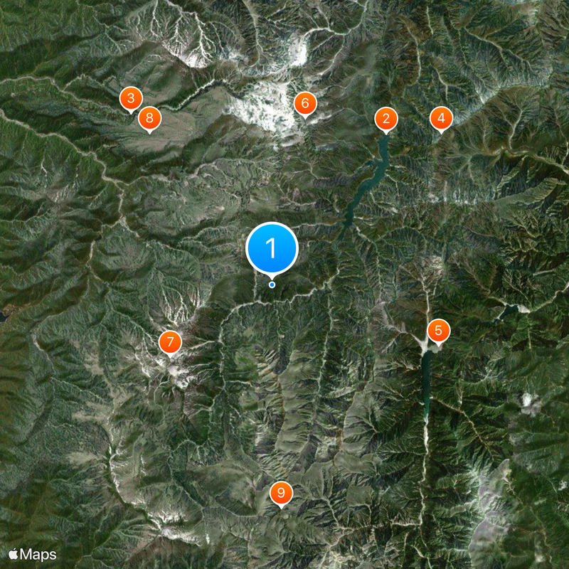 Hida Mountains Map