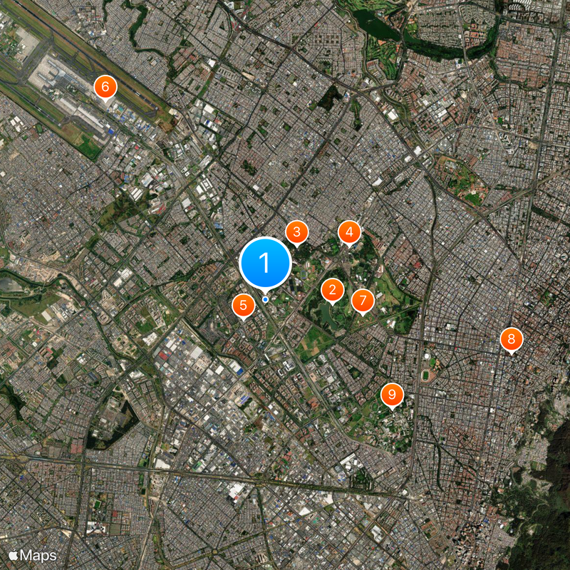 Office of the Comptroller General of Colombia Map