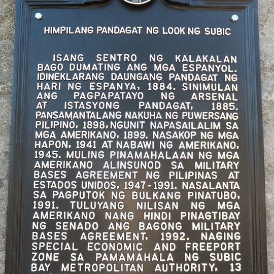 Naval Base of Subic Bay historical marker
