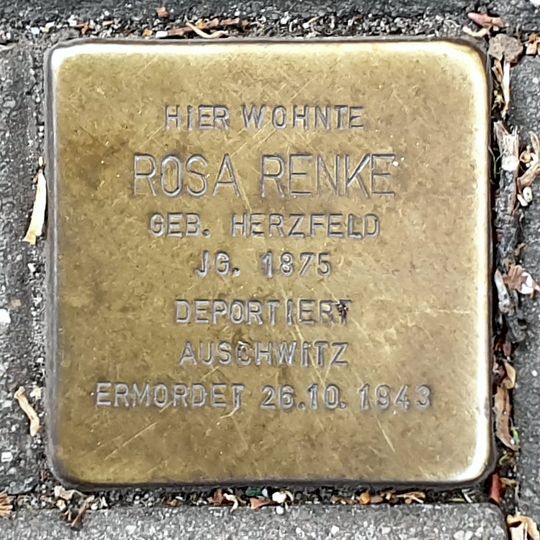 Stolperstein à la mémoire de Rosa Renke