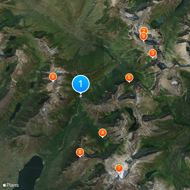 Going-to-the-Sun Road Karte