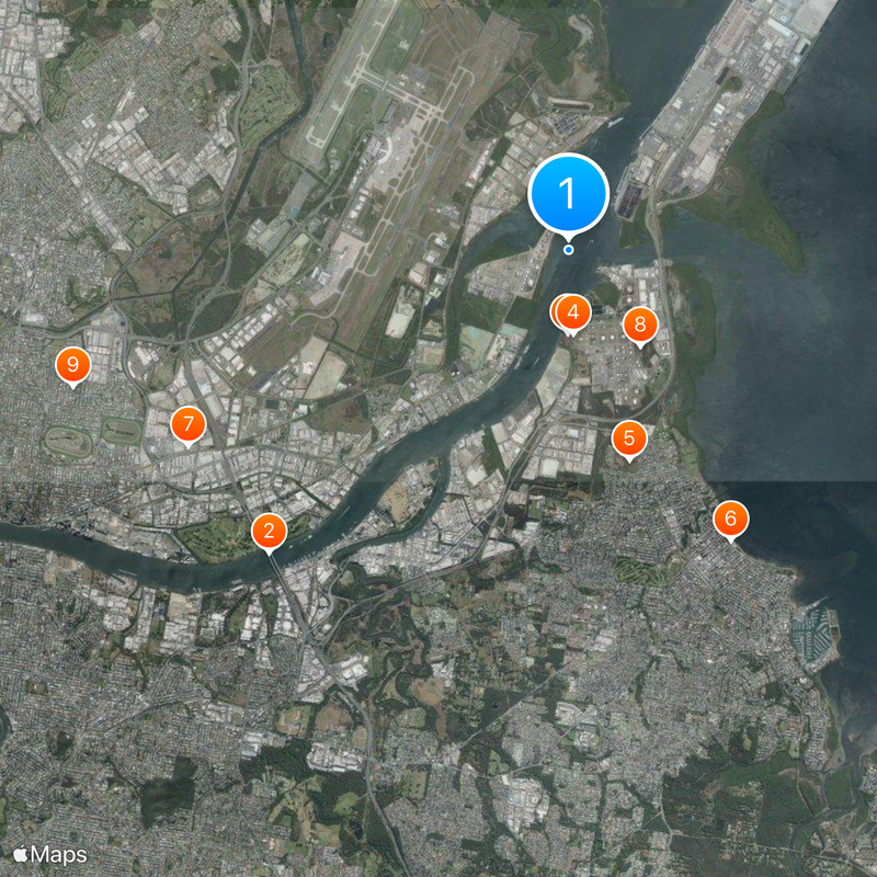 Brisbane River Map
