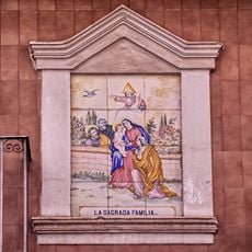 Ceramic panel of the Sacred Family at 43 El Raval street
