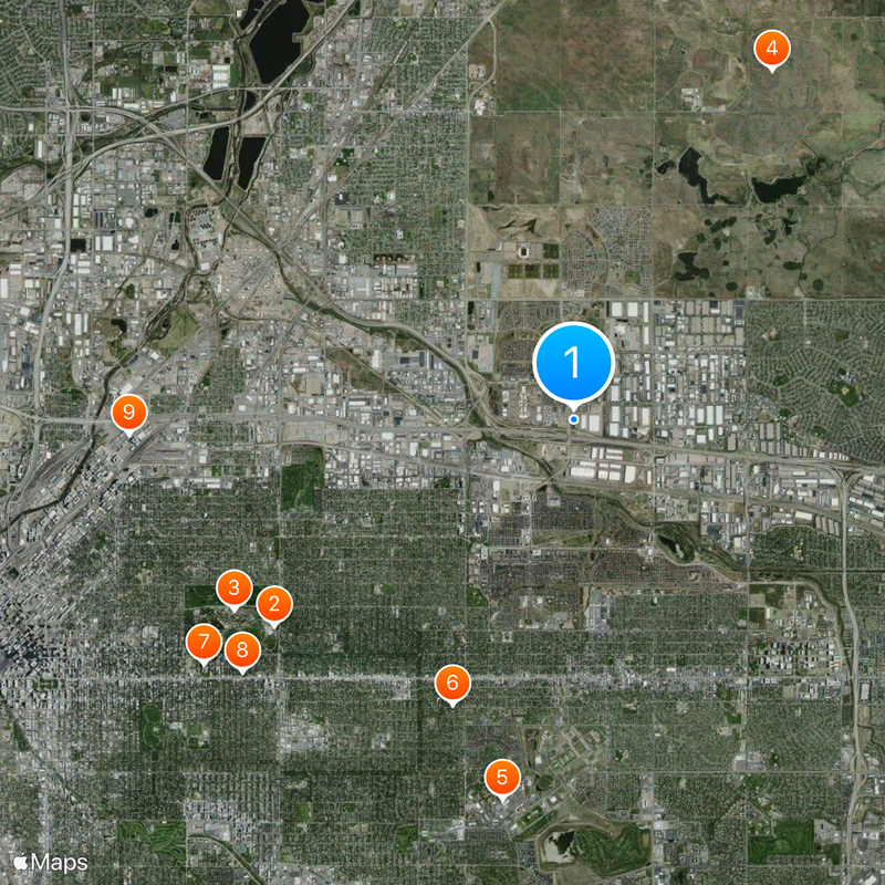 Aeropuerto Internacional Stapleton Mapa