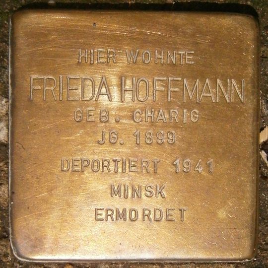 Stolperstein dedicated to Frieda Hoffmann