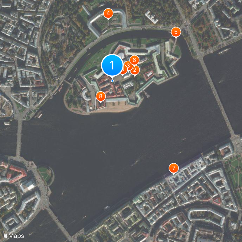 Saint Petersburg Mint Mapa