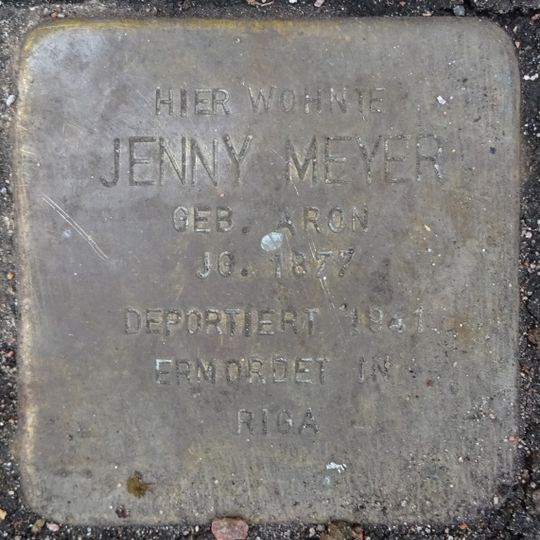 Stolperstein à la mémoire de Jenny Meyer