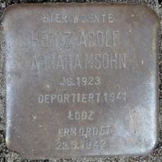 Stolperstein en memoria de Heinz Adolf Abrahamssohn